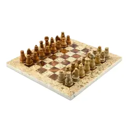 Шахматы из ракушечника и оникса "Классика" малые